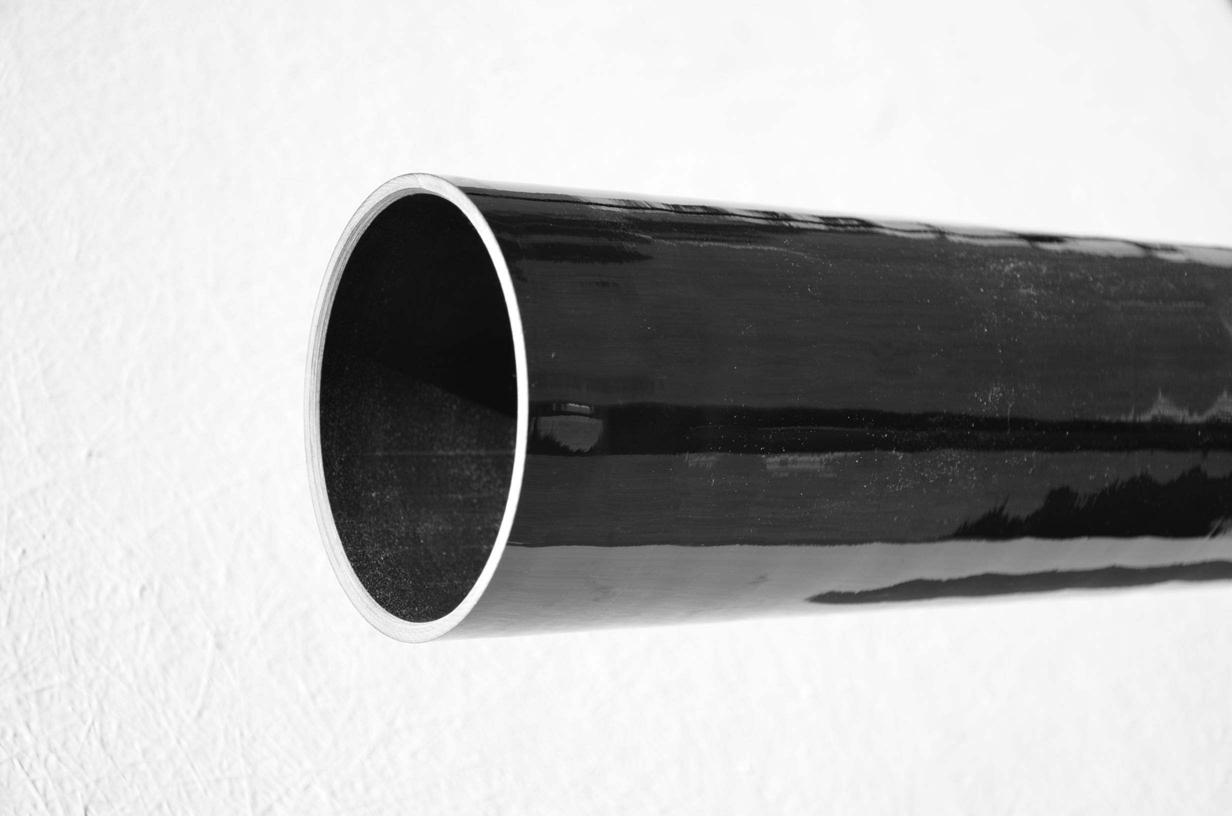 Tube de fibre de carbone - Noir